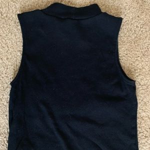 H&M Black Mock-Neck Crop Top